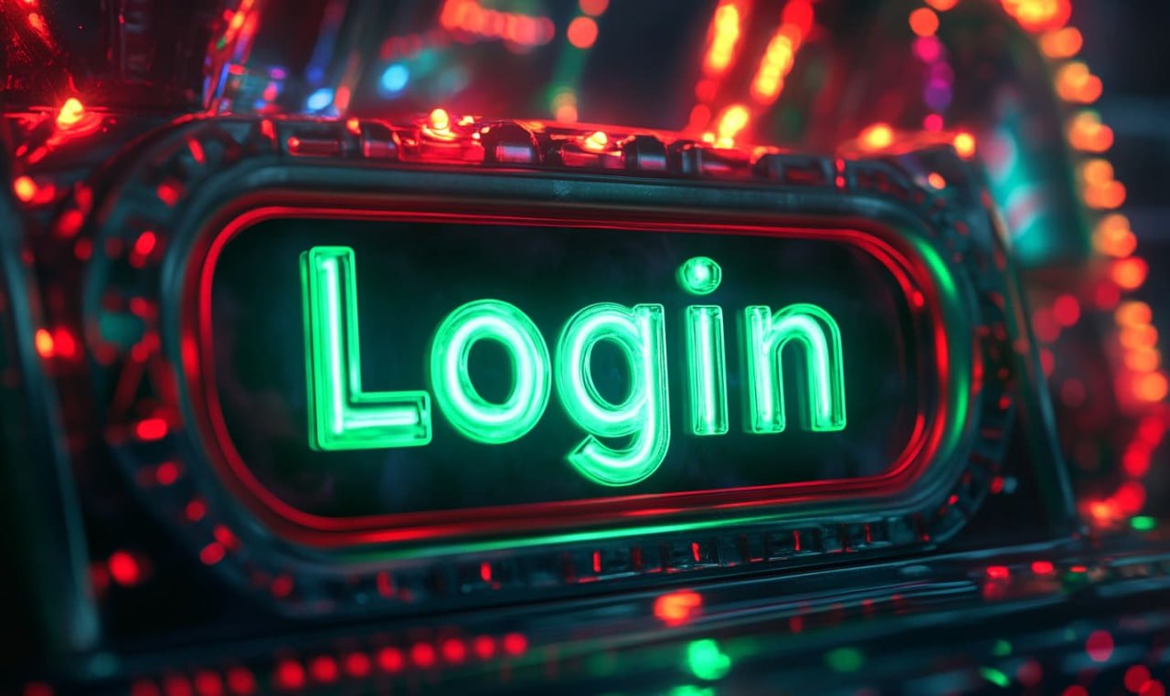 Mesin slot online dengan tema warna-warni neon di slotbola